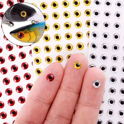 100pcs/lot Fishing Lure Eyes Holographic 3D 3mm 4mm 5mm 6mm