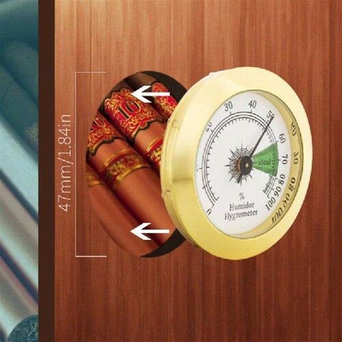 Mini Hygrometer 50mm for Humidors Guitar Violin Cigar Boxes
