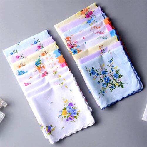 Wholesale 3-5Pcs/Lot Colorful  Handkerchief Women Cotton Flo