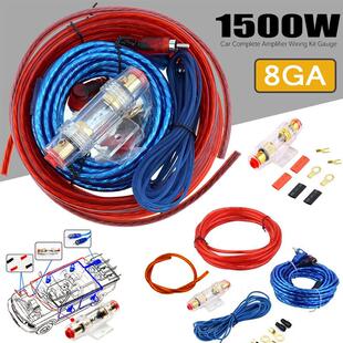 1500W Car Audio Speakers Wiring Kit 8GA 60AMP Subwoofer Ampl