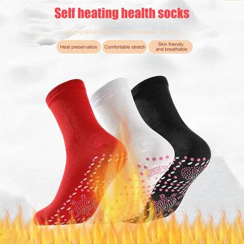 1pair Unisex Winter Warm Self-Heating Health Socks Pain Reli
