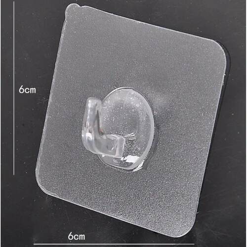 30PCS Wall Hooks Transparent Strong Self Adhesive Key Towel