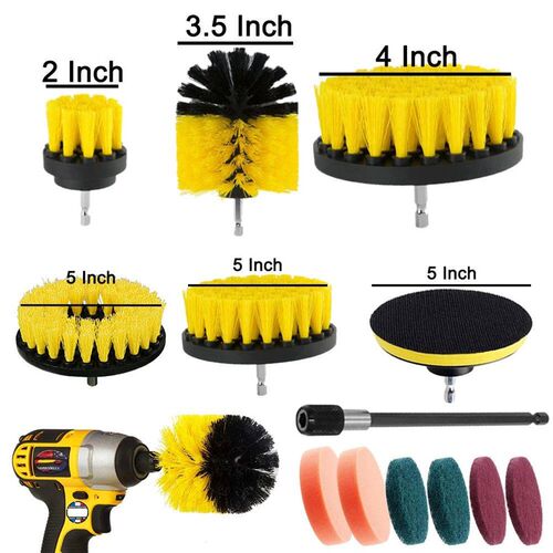 12/4 Pcs Electric Drill Brush Kit scrubber Cleaning Brush Fo