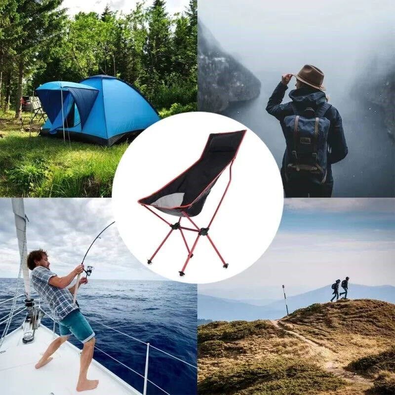 Portable Outdoor Folding Chair Lightweight Compact Beach Cam