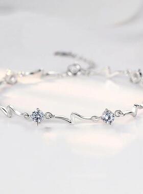 Korean Fashion Blue White Zirconia Elegant Sweet Delicate
