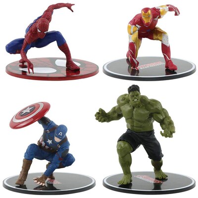 Superhero Figure SpiderMan Ironman Captain America Hulk War