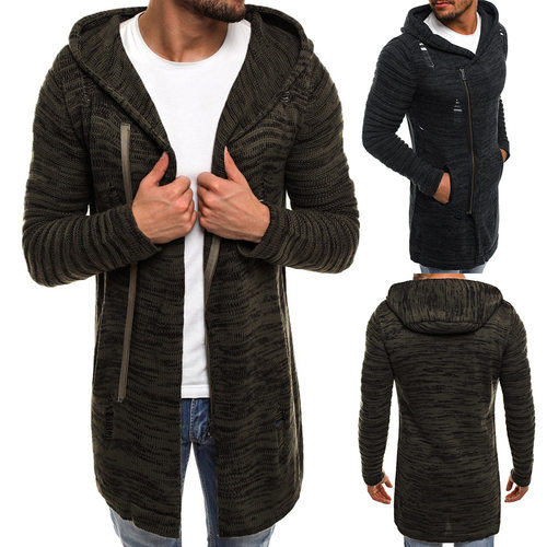 Mens sweater autumn and winter leisure mens fashion hole d