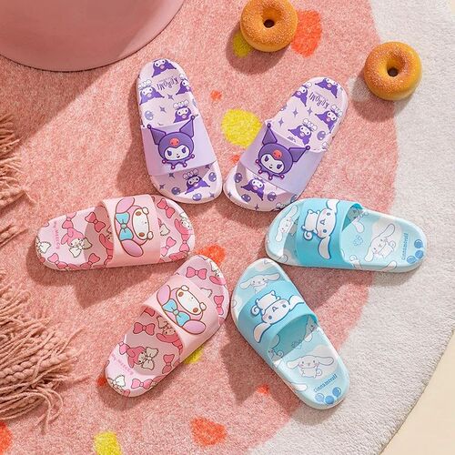 Cute Cartoon Children and Women Indoor Slippers Non-slip Ope