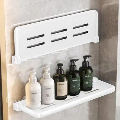 1PC Bathroom Storage Rack Foldable Bathroom Vanity Organiser