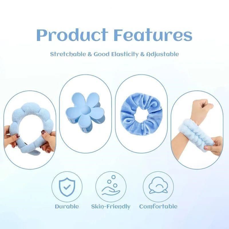 6Pcs/1pc Spa Headband for Washing Face Skincare Headbands图片