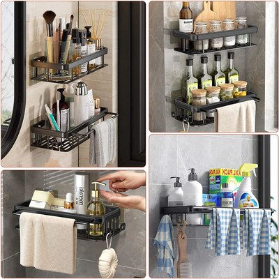 Bathroom Shelf Makeup Storage Organizer Aluminum浴室置物架