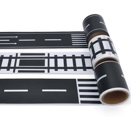 Mideer 4.8cmx5M DIY Railway Tape Road Tape Motoway Tape Toy