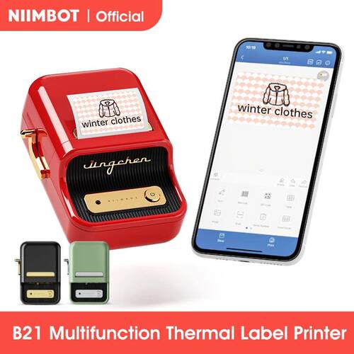 NiiMbot B21 Mini Thermal Printer Wireless Barcode Label Make