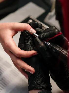 50/10PCS Dsposable Black Ntrle Gloves Latex Free Waterproof