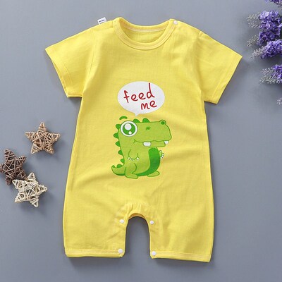0-2 Years Short Sleeve Summer Baby Rompers Girls Boys Cotton