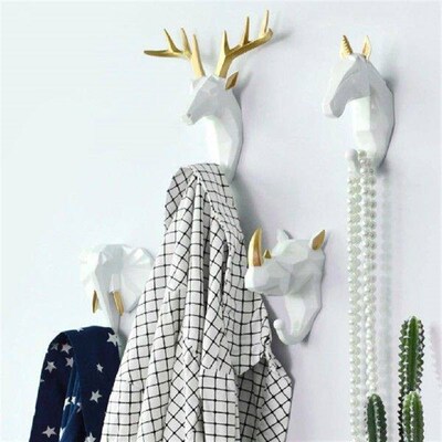 Unique And Functional Animal Head Coat Hook For Home Made
