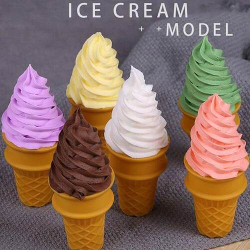 Simulation Crispy Ice Cream Model Artificial Food Model Fake