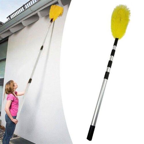 Cleaning Brush Sturdy Easy Remove Leave with Telescopic Pole
