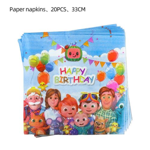 Cartoon JJ Melon Themed Kids Birthday Party Decorations Cups