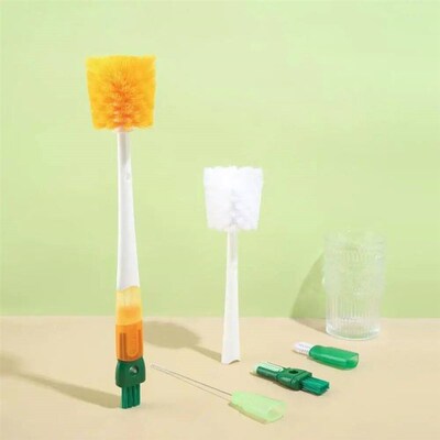 Multipurpose Five-In-One Brush Long Handle Carrot Cup Brush