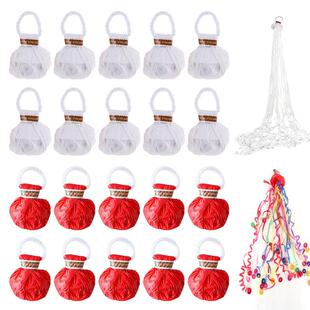 10/20Pack White Sreamers Poppers Wedding Decorations Paper C