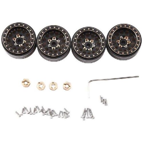 4Pcs RC Car 1.0 Plus Wheel Rim And Wheel Hex Hub Adapter