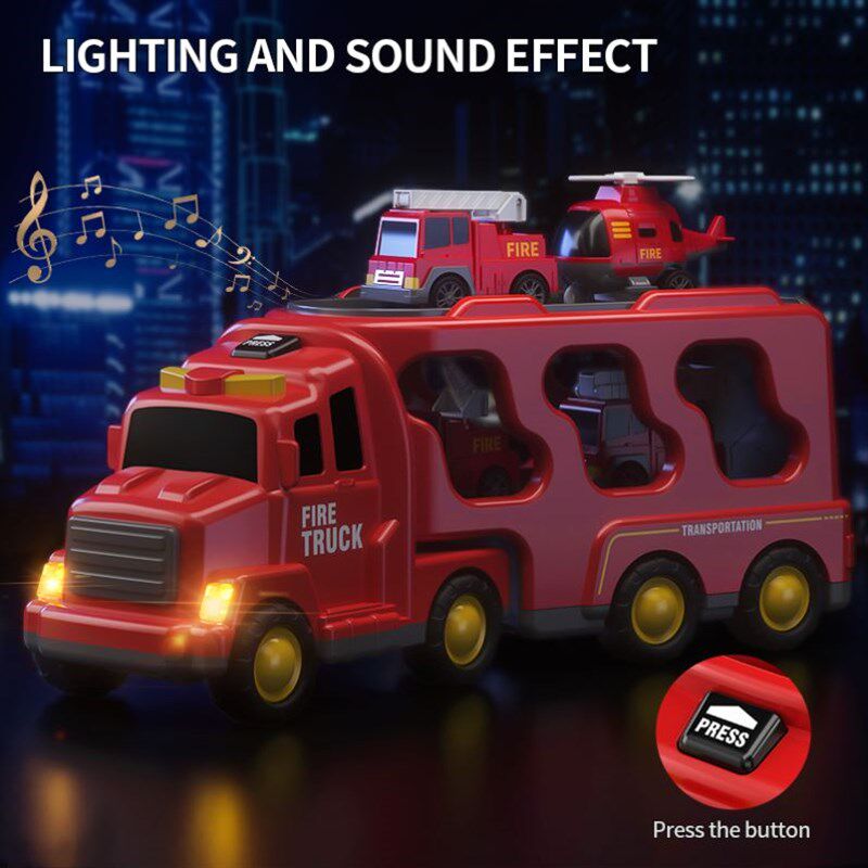TEMI Diecast Carrier Truck Toys Cars Engineering Vehicles
