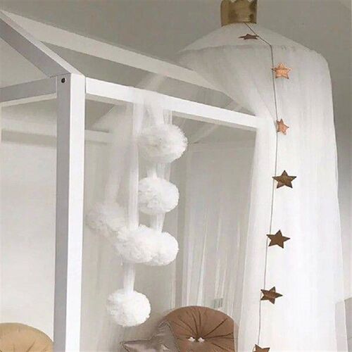 Lovely Chiffon Balls DIY Wool Felt Home Bed Net Hanging