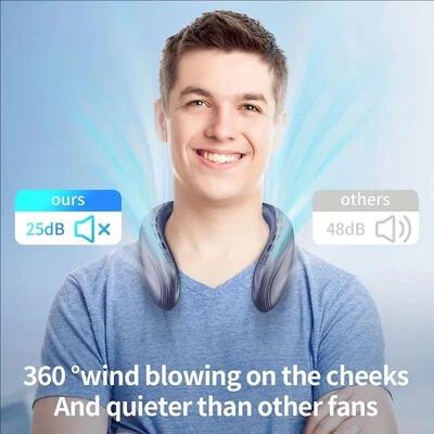 Portable Bladeless Neck Fan with Cooling Plate - Quiet Recha