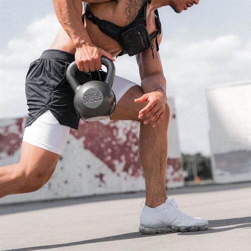 Gym Shorts Men Double-deck Workout Shorts 2 In 1 Quick Dry W