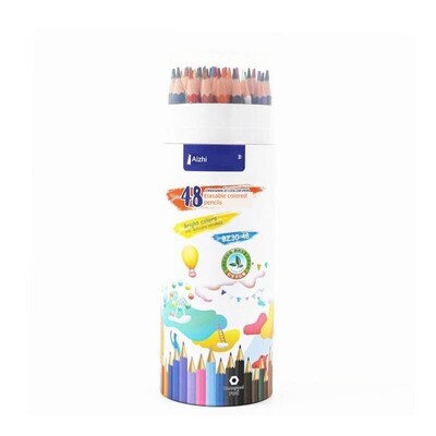 colour pencil painting students use 48 colour pencils with a