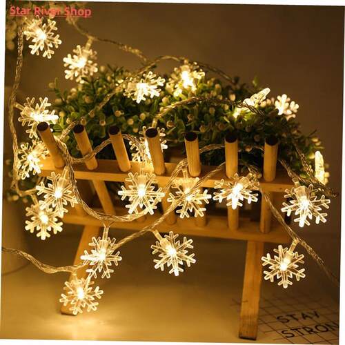 Snowflake LED Light Christmas Decorations For Home Hanging G