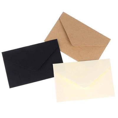 20pcsset classical kraft blank mini paper window envelopes