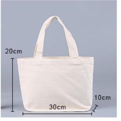 1X Canvas Eco Natural Plain Cotton Shopper Shoulder Tote Bag