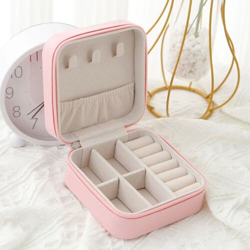 1pcs Single Layer Storage Box Ladies Travel Leather Jewelry