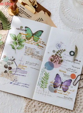 Zoecor 40pc/Bag Kawaii PET Sticker Nature Flower Plant