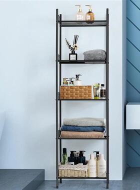 Narrow towel rack with five layers of storage for household