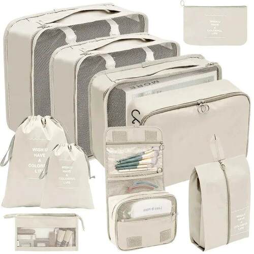 7/8/9/10 Pcs Set Travel Organizer Storage Bags Suitcase Pack