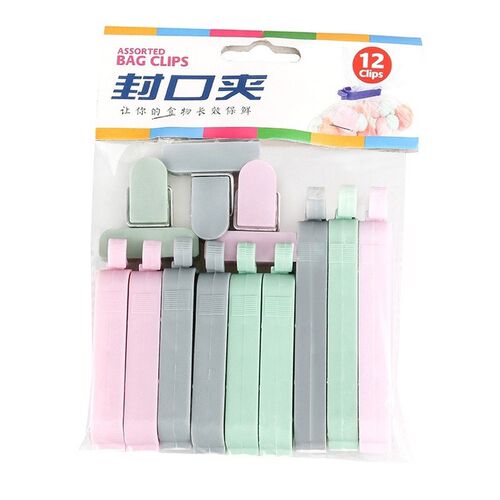 12Pcs/set Plastic Bag Sealer Snack Fresh Food Storage Bag Cl