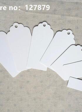 100pcs White Paperboard 7 sizes Packaging Hang Tags Wedding/