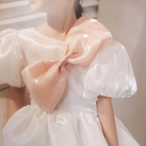 Childrens Princess Dress Spring Puffy Veil Piano Performanc