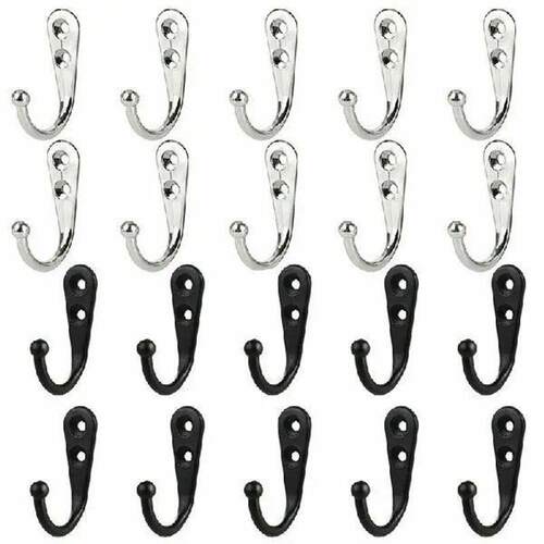 1~10PCS 20/Double Hole Coat Hook 4430mm Zinc Alloy Vintage