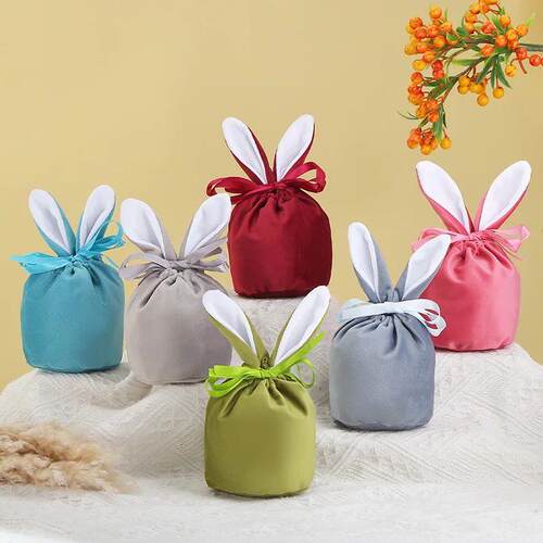 Easter Candy Bag Chocolate Bags Cloth Pouch Cute Bunny Gift