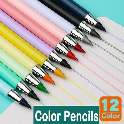 12 Colors Infinity Pencils No Sharpening Eternity Pencils No
