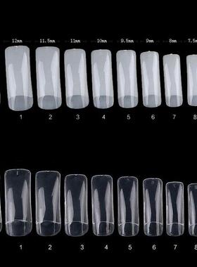Manicure 500 Pcs French Nail Pieces Boxed Clear Scrub Fake N