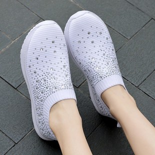 Women Shoes 2022 Summer Casual Rhinestone Shoes Ladies Vulca