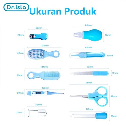 Dr.isla 10 in 1 Baby Care Set Thermometer Safe Nail Clippers