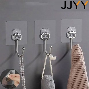 5 PCS Seamless Hooks No Punch Waterproof Oily Metal Sticky W