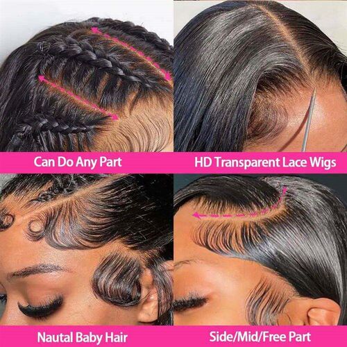 30 Inch 200 Density Bone Straight 13x4 Lace Front Human Hair