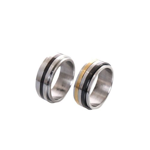 Rotatable Stainless Steel Ring for Couple Fashionable and Si